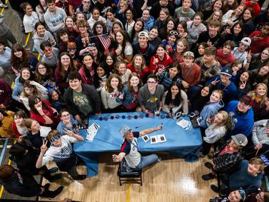 ‘I believe in you’: In Chugiak homecoming, Olympic medalist Alev Kelter delivers message of perseverance