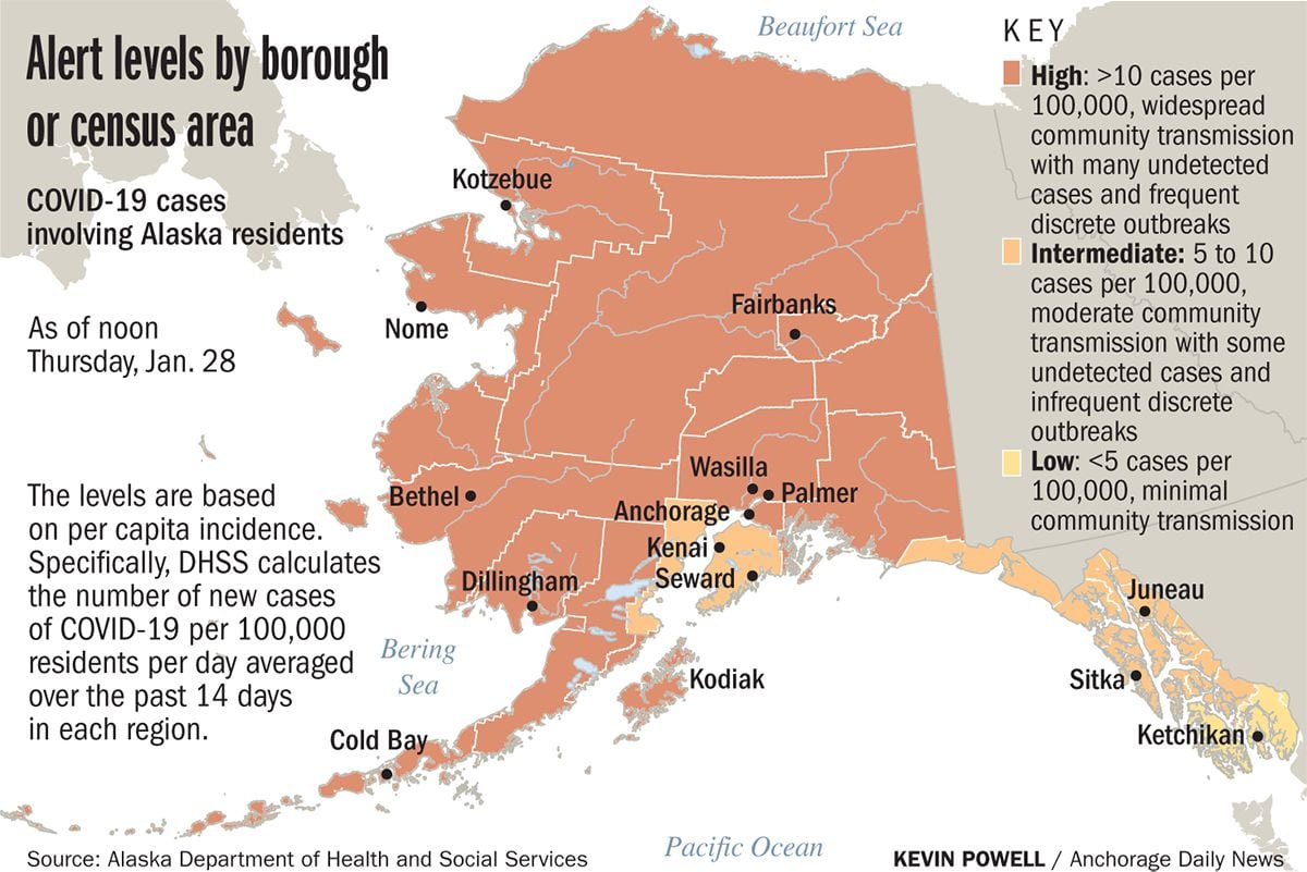 COVID-19 Detection in Alaska: 184 New Infections and 1 Death Reported Thursday