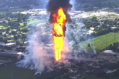 A pipeline has exploded and is on fire in Texas, forcing evacuations