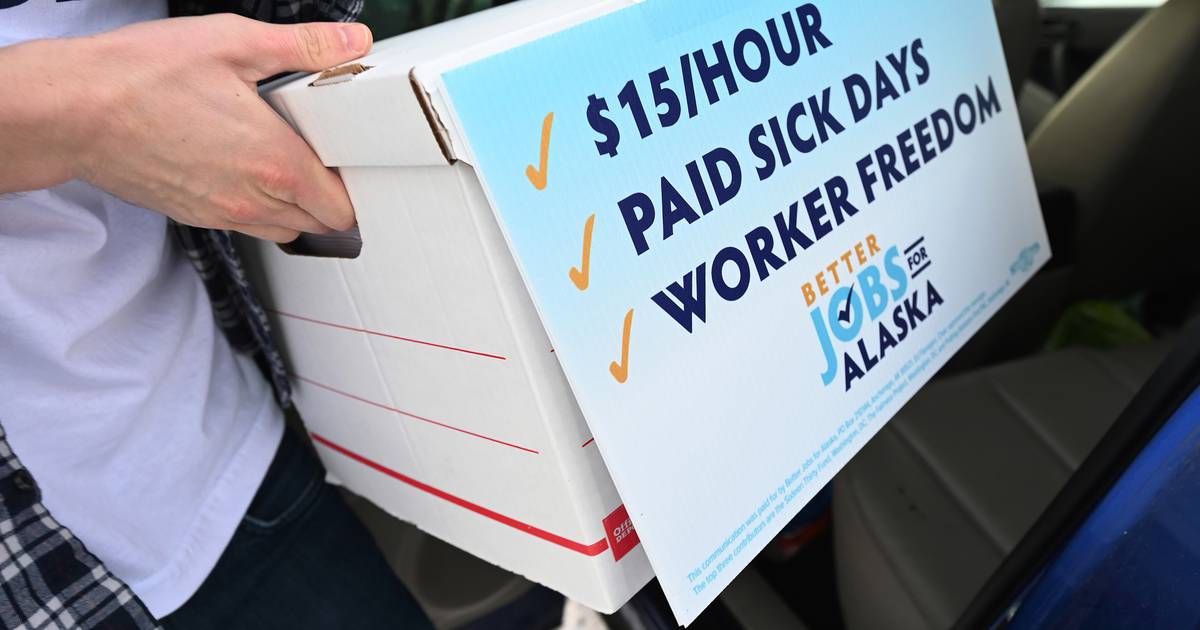 Group seeking to increase Alaska minimum wage turns in signatures to