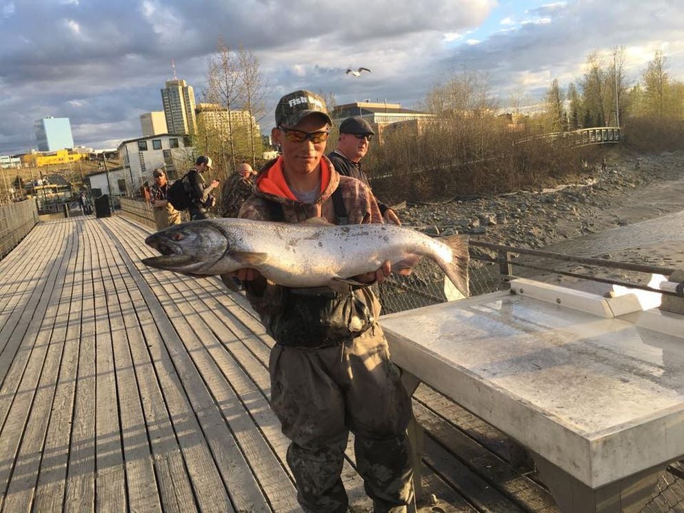 It's 'fish on' at Ship Creek as the season's first kings arrive