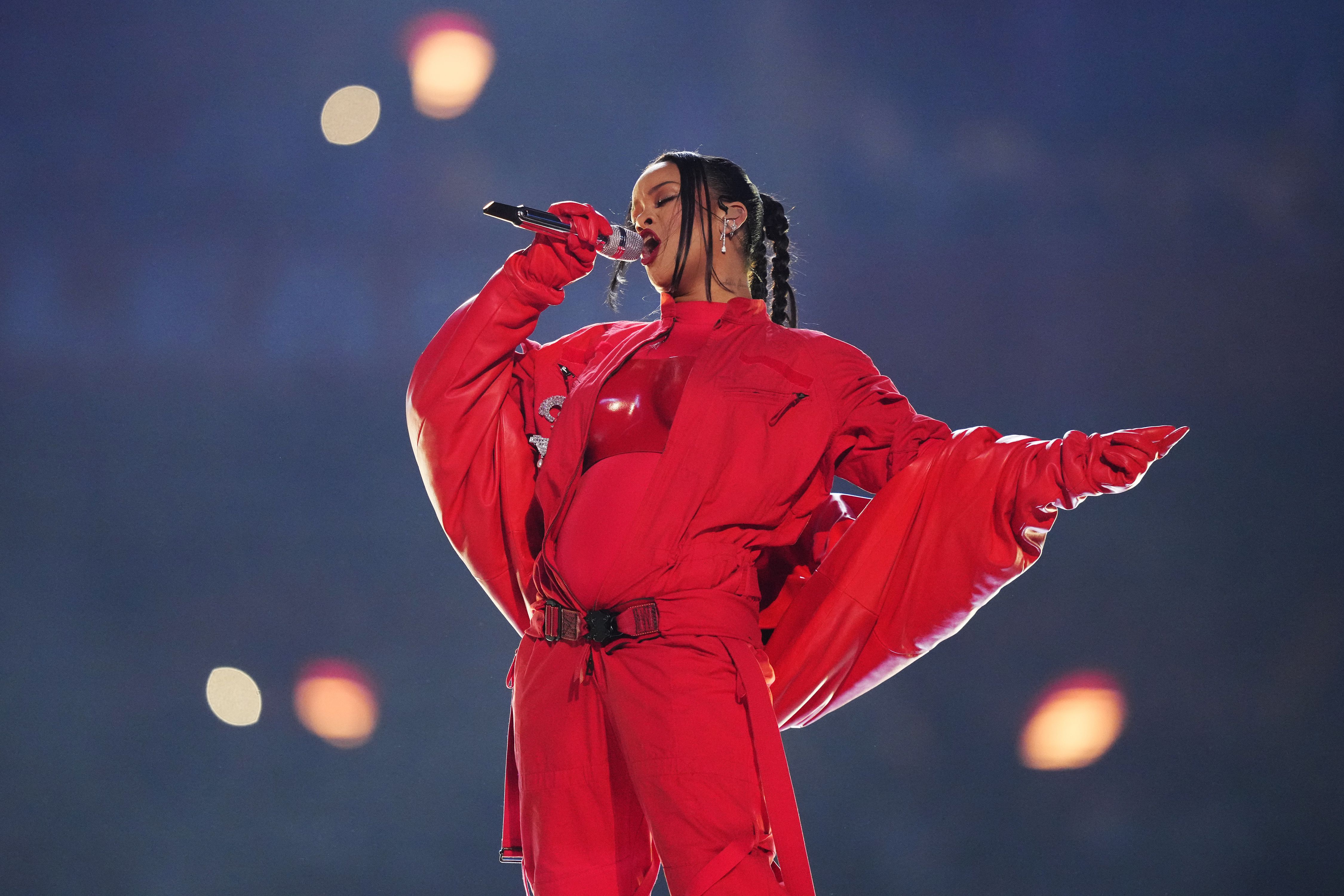 Pregnant Rihanna shines bright during Super Bowl 57 halftime show