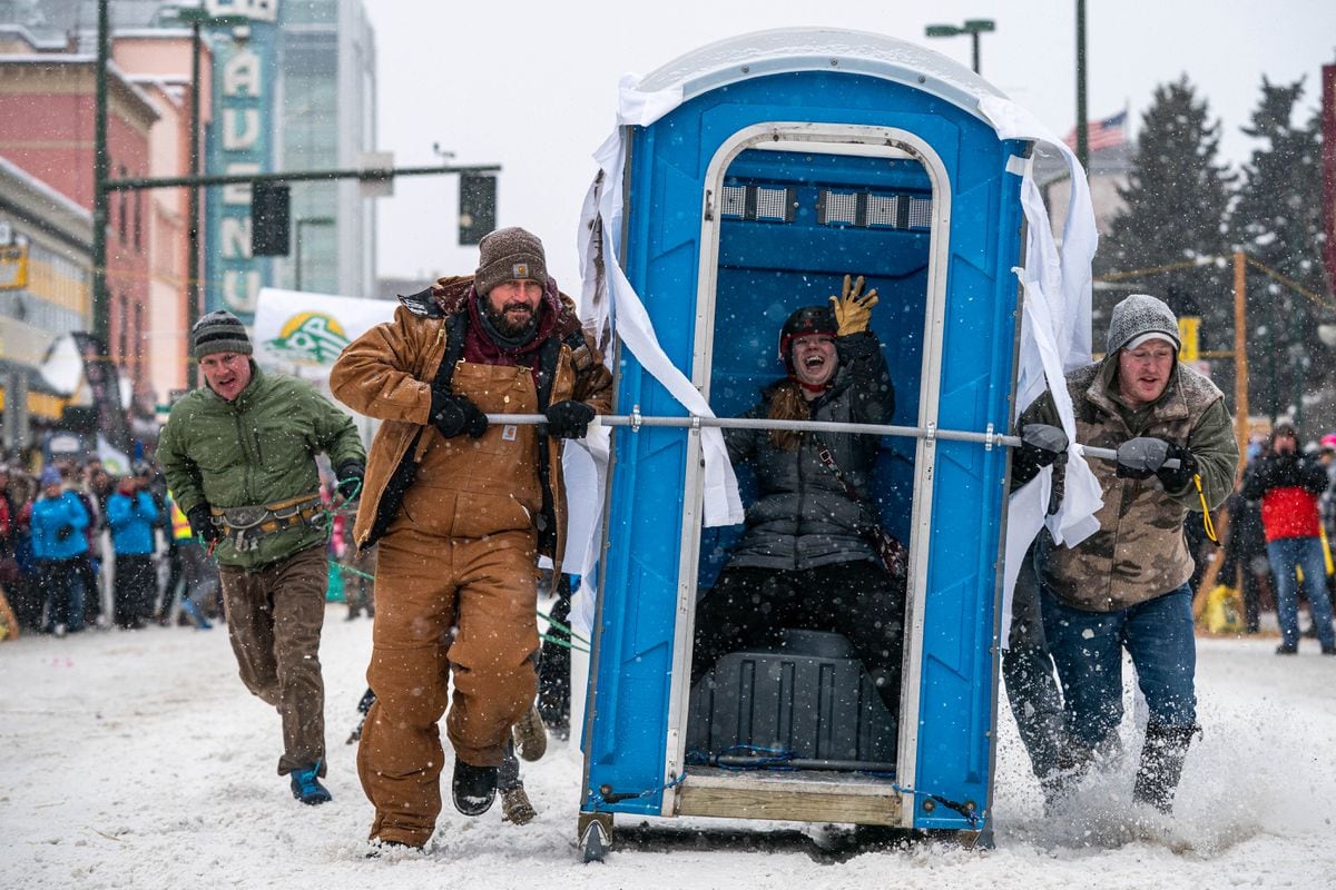 Photos 2020 Fur Rendezvous outhouse races Anchorage Daily News