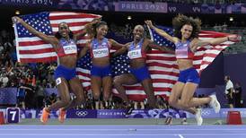 American relay teams win 2 golds in the last events of a dominant Olympic track meet for the US