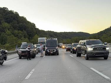 Authorities search for shooter along I-75 in southeastern Kentucky with up to 7 people hurt 