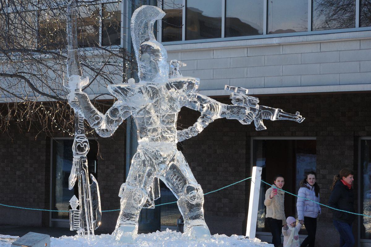 Photos Ice sculptures in downtown Anchorage Anchorage Daily News