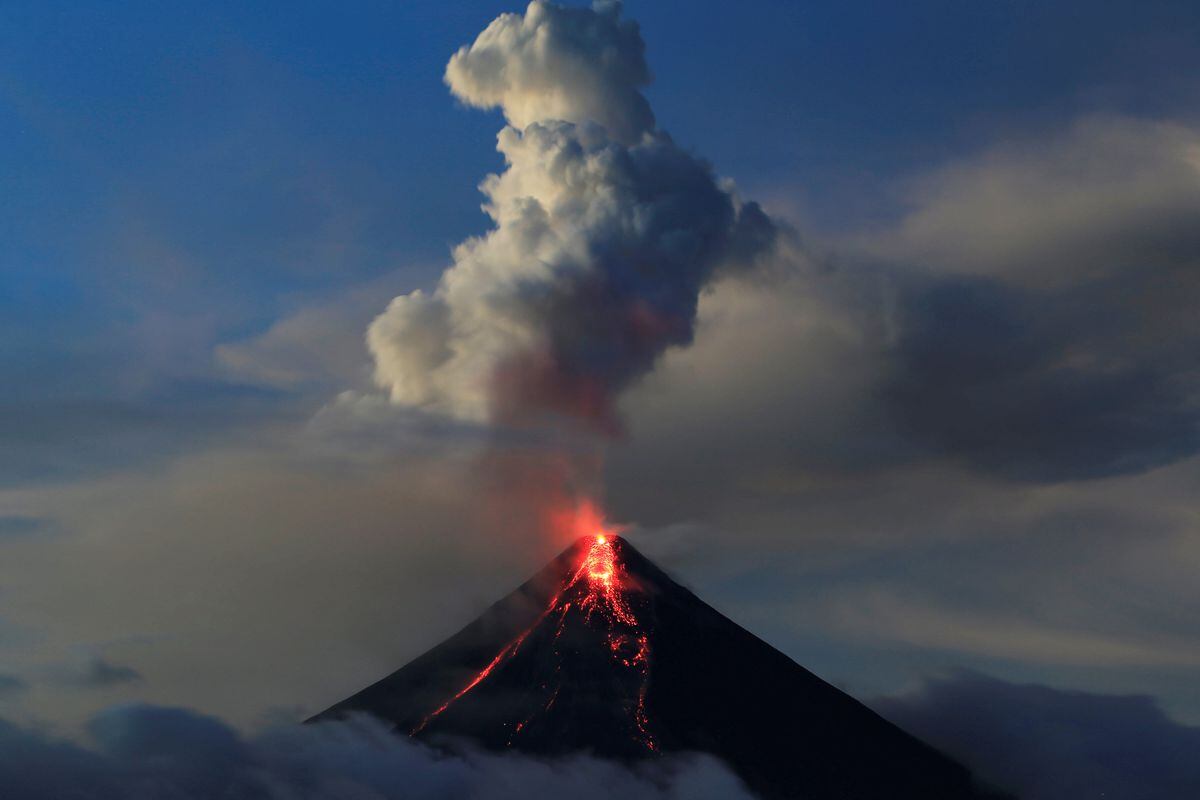 Displaced Filipinos Brace For Long Wait As Fiery Mayon Volcano Rumbles