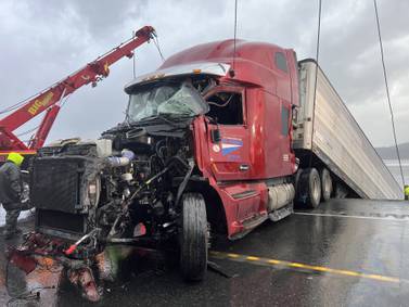 ‘Not a usual thing’: The complicated recovery of a semi that ended up in Turnagain Arm