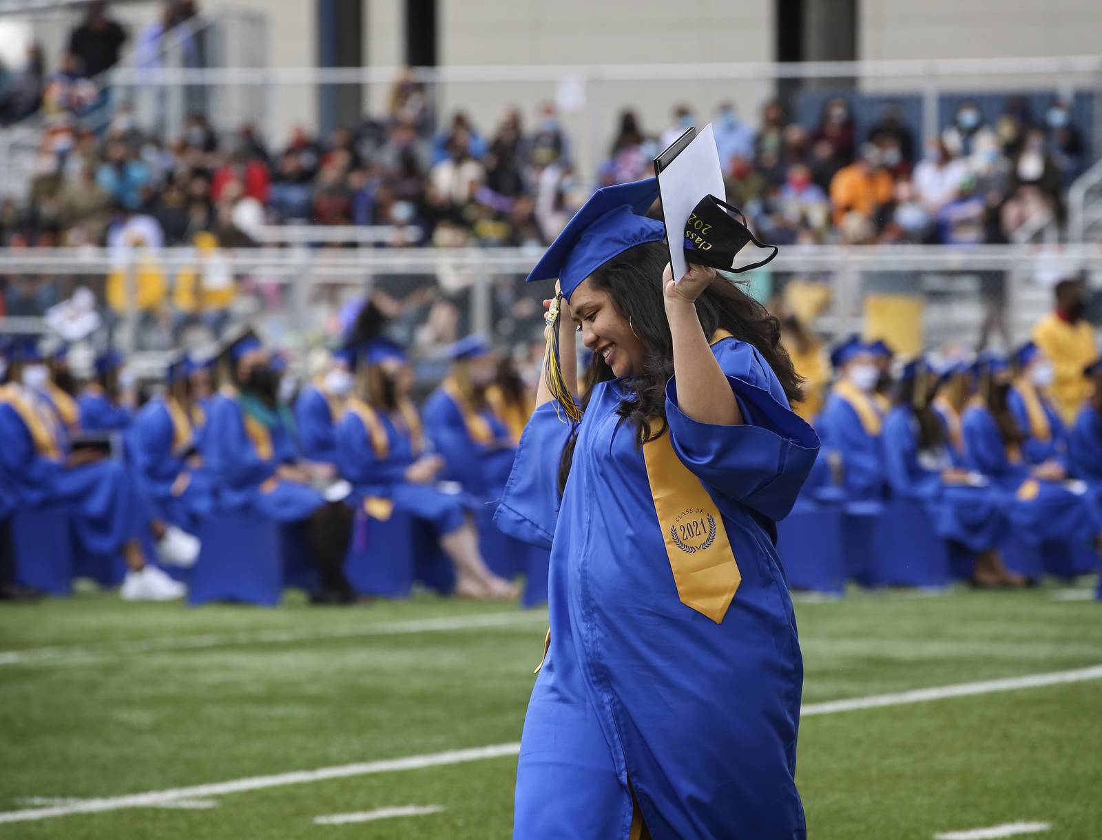 Photos Bartlett High School’s outdoor graduation ceremony