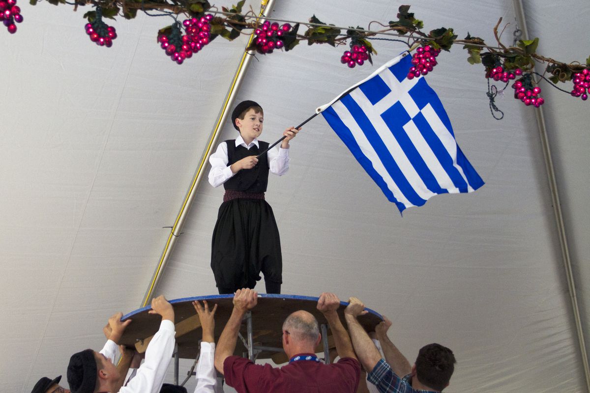 Greek Folk dancers perform at the Annual Greek Festival Anchorage