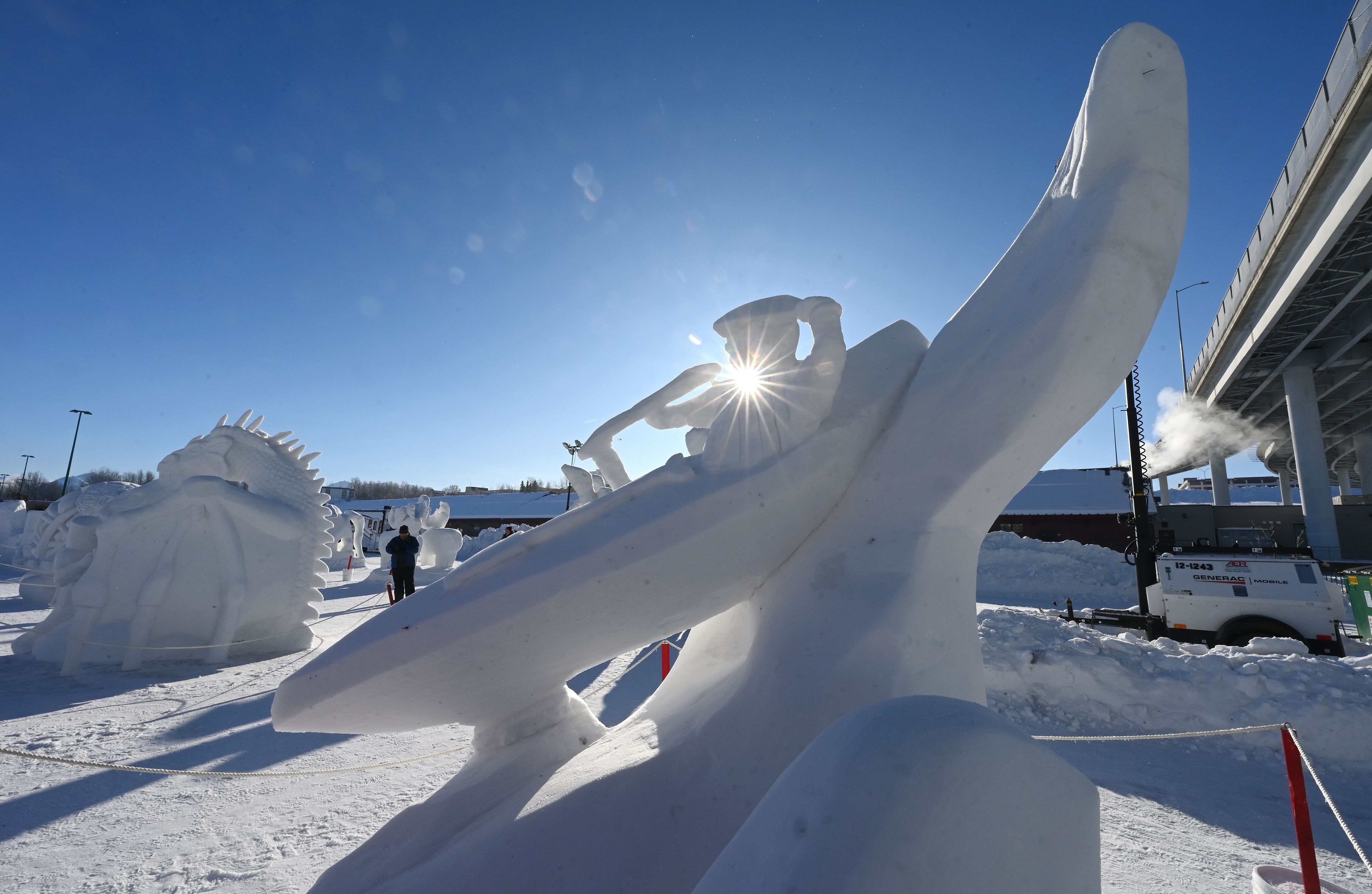 Winners of snow sculpture contest showcase creations at Anchorage Fur Rondy  - Anchorage Daily News