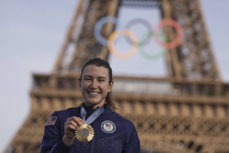 Alaska’s Kristen Faulkner wins landmark gold in Olympics cycling road race