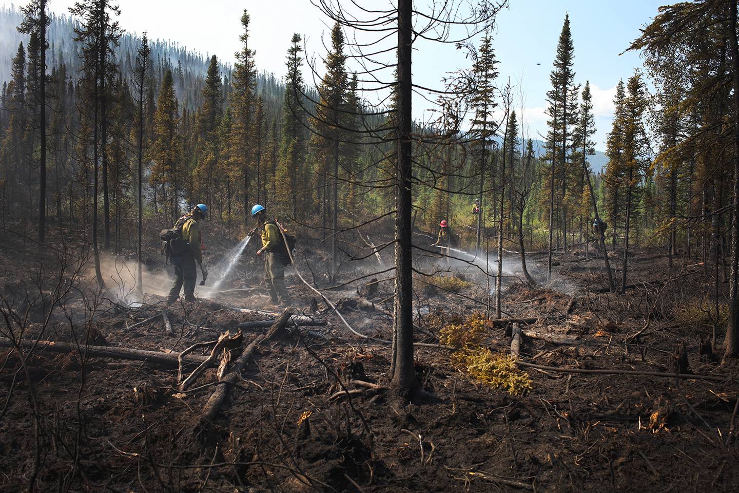 Evacuation alert level eased as wildfire continues near Chena Hot ...
