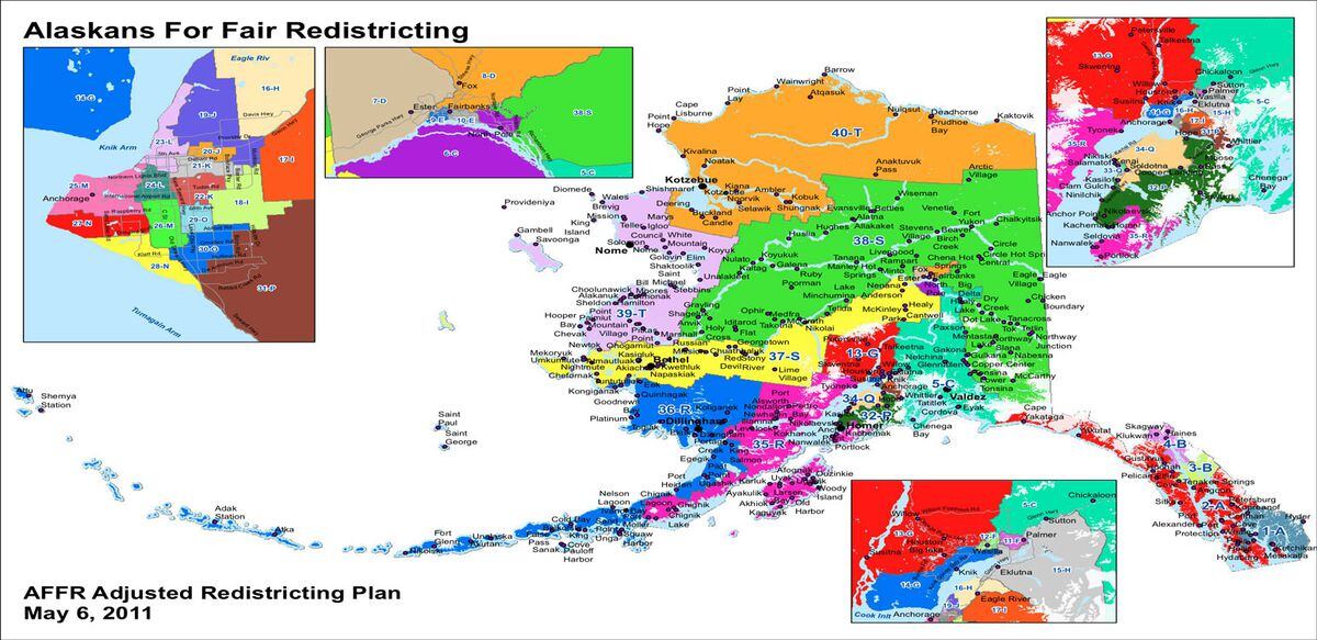 Alaska Legislative Districts Map