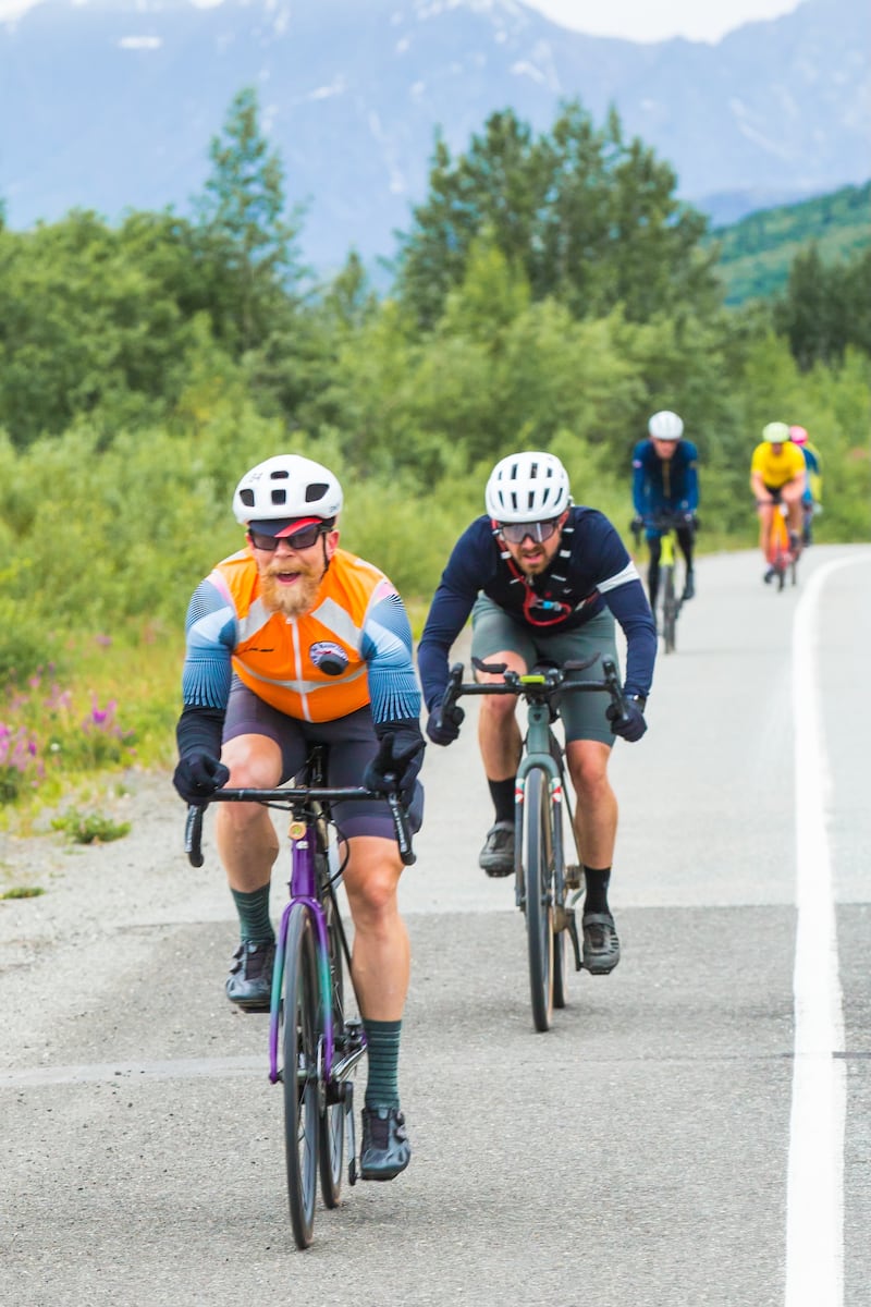 Zachary Morvant, who was the men's solo winner of the 2024 Fireweed bike race, tackles the course early in the day on Saturday, July 14, 2024. (Photo provided by Zachary Morvant)
