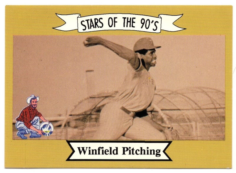 An image of a 1990 Alaska Goldpanners Stars of the 90's Dave Winfield trading card.