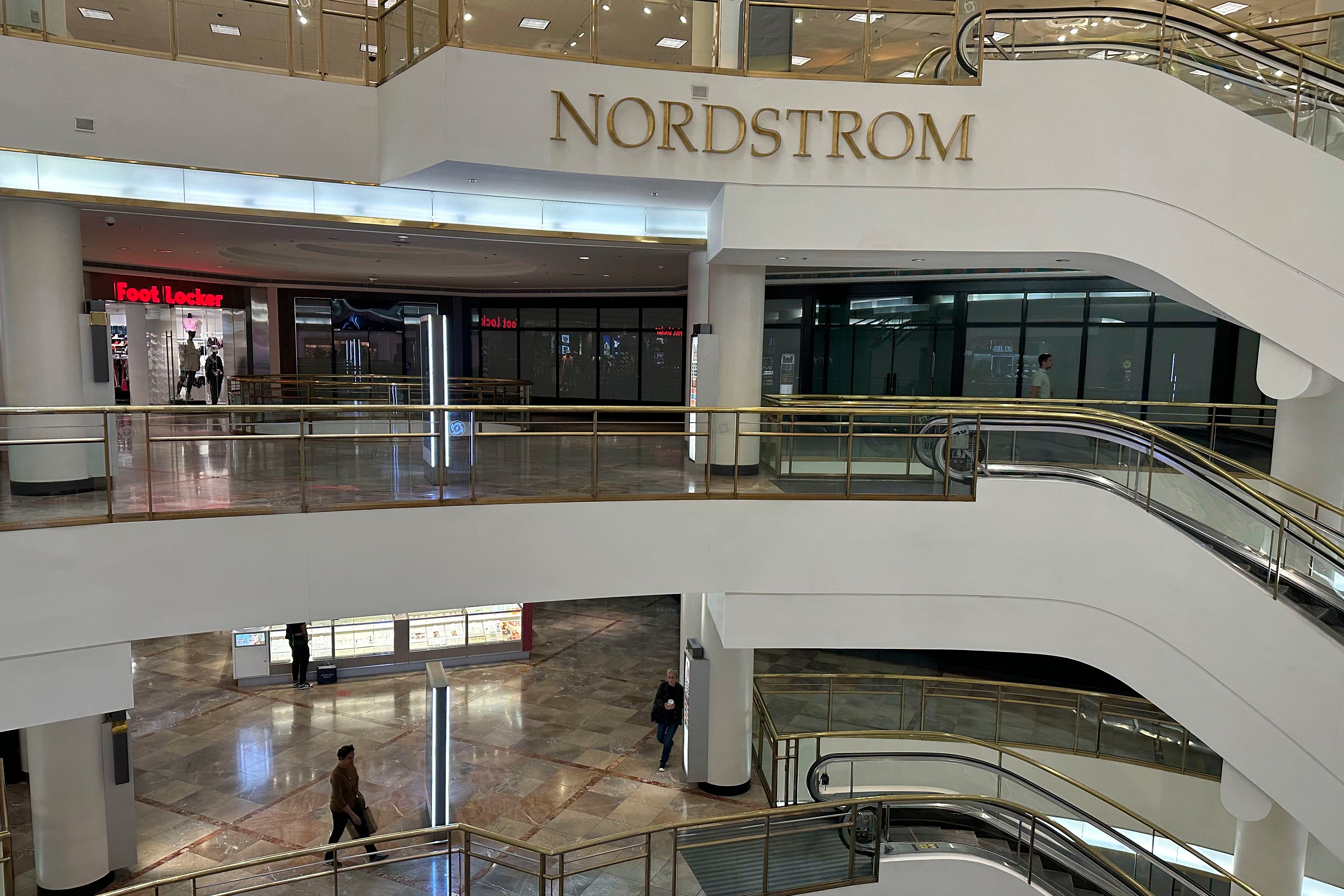 Inside the empty flagship Nordstrom in San Francisco, closing