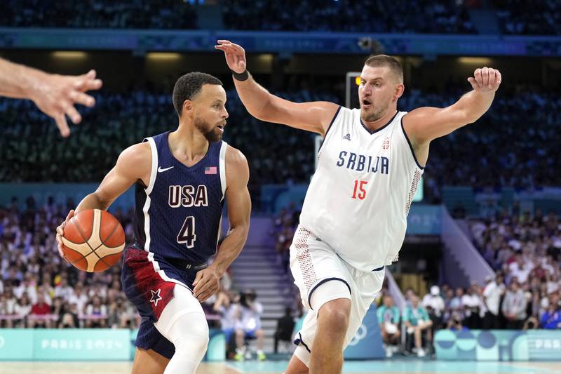 US men’s basketball team rolls past Serbia 110-84 in opening game at the Paris Olympics